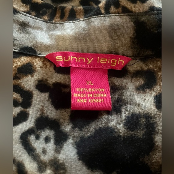 Sunny Leigh Animal Print Button-Down Shirt - Picture 4 of 4